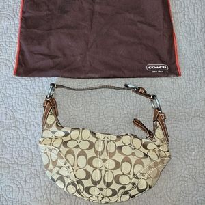 Brown Coach shoulder bag